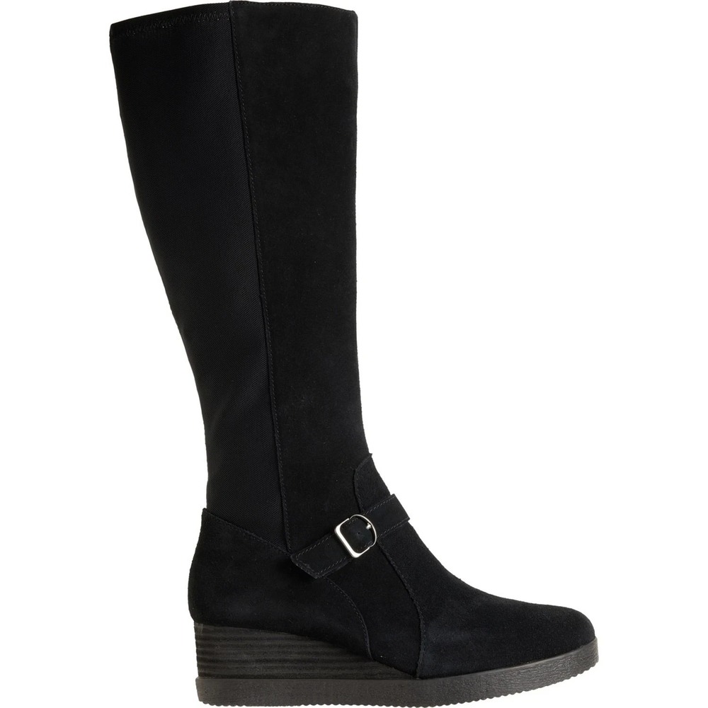 NEW Dansko Women Shelia Wedge Tall Suede‎ Boots Sz 41 M US 10 - 10.5 Black Zip